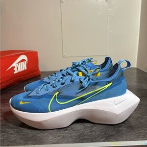 Nike Blue and Lime Green Running Shoes